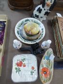 Staffordshire Dog, Decorative Plates and Bowls, Etc