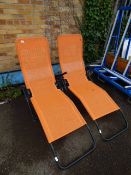 Two Recliner Garden Chairs