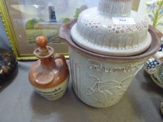 Rum Top and a Ambassador Whiskey Jug