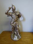 Silvered Spelter Gladiator