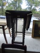 Barley Twist Gate Legged Table