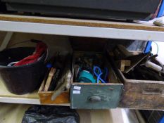 Assorted Hand Tools, Golf Clubs, Etc