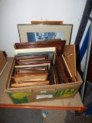Box Containing Assorted Framed Prints, Etc