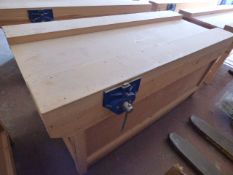 Joiners Bench with Two Vices and Cupboard