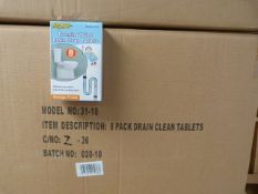 *Case Containing 144 Sets of Mrs Mop Foaming Toilet and Drain Clean Tablets