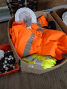 *Box Containing PPE, Overalls, Hi-vis, Etc