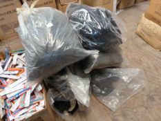 *Six Bags Containing Assorted Leather and Suede