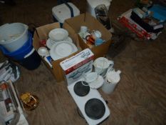 *Mixed Lot Containing Double Boiling Rings, Ice Boxes, Commercial Toasters, Fryer Baskets, Etc