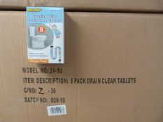 *Case Containing 144 Sets of Mrs Mop Foaming Toilet and Drain Clean Tablets