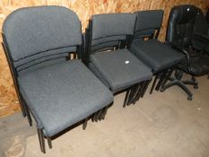 *Twelve Stackable Charcoal Chairs