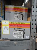 *Seven AM/FM Portable Radio Cassette Players Model:Mx15-15