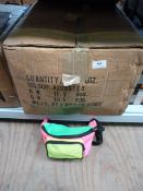 *Box Containing 144 Assorted Coloured Bum Bags