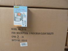 *Case Containing 144 Sets of Mrs Mop Foaming Toilet and Drain Clean Tablets