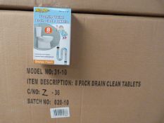 *Case Containing 144 Sets of Mrs Mop Foaming Toilet and Drain Clean Tablets