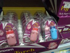 *Carton Containing 144 Maxim Pig Torch Twin Super Bright LED Keyrings