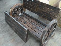 *Pine Cartwheel Bench