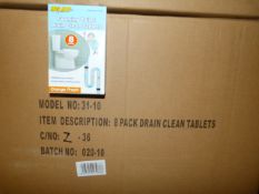 *Case Containing 144 Sets of Mrs Mop Foaming Toilet and Drain Clean Tablets