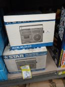 *Eleven Star AM/FM Radio Cassette Players