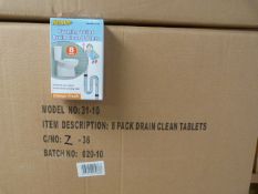 *Case Containing 144 Sets of Mrs Mop Foaming Toilet and Drain Clean Tablets
