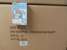 *Case Containing 144 Sets of Mrs Mop Foaming Toilet and Drain Clean Tablets