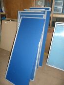 *Seven Pieces of Blue and Aluminium Office and Desk Partitioning
