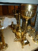 *Four Brass Jardinieres