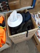*Box Containing Assorted Safety Shoes and PPE