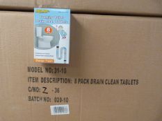 *Case Containing 144 Sets of Mrs Mop Foaming Toilet and Drain Clean Tablets