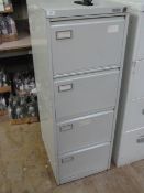 *Four Drawer Foolscap Filing Cabinet Light Grey