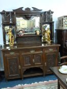 Walnut Mirror Back Sideboard