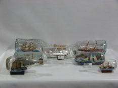 Large Collection of Ships in Bottles