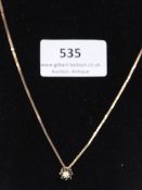 Sapphire and Opal Pendant on 9ct Gold Chain