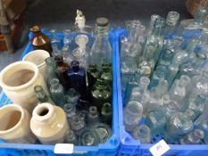 Collection of Antique Bottles and Stoneware Jars