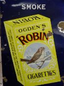 Ogdens Robbins Cigarettes Enamel Sign 24