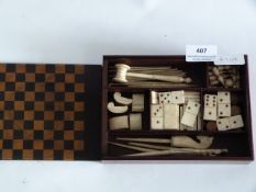 Small Draughts Board Topped Games Box