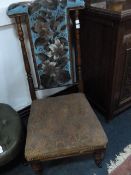 Beaded Back Victorian Prayer Chair