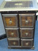 Eastern Cheat of Six Drawers with Brass Decoration