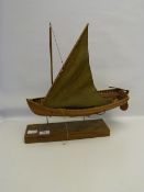 Scratch Built Model of a Gaff Rig Sailing Boat