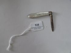 Silver and Mother of Pearl Pen Knife