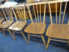 Four Ercol Dining Chairs