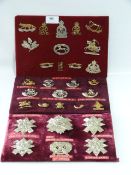 Three Trays of Military Cap Badges