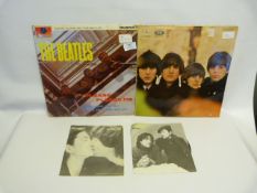 Two Beatles LPs; Please Please Me and Beatles for Sale and Two John Lennon and Yoko Ono Singles;
