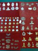 Six Trays of Cap Badges, Buttons, Etc