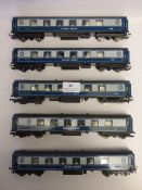 Five Golden Arrow Passenger Coaches