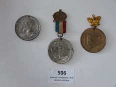 Hull Medal 1936 George and Mary Coronation, 1897 Victoria Diamond Jubilee, Etc