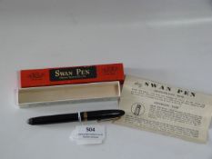 Boxed Swan Pen