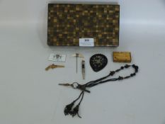 Small Collection of Costume Jewellery, Miniature Rifle, Etc