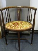 String Inlaid Corner Chair