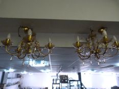 2x 5 Branch Chandelier