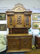 Ornately Carved Oak Cupboard